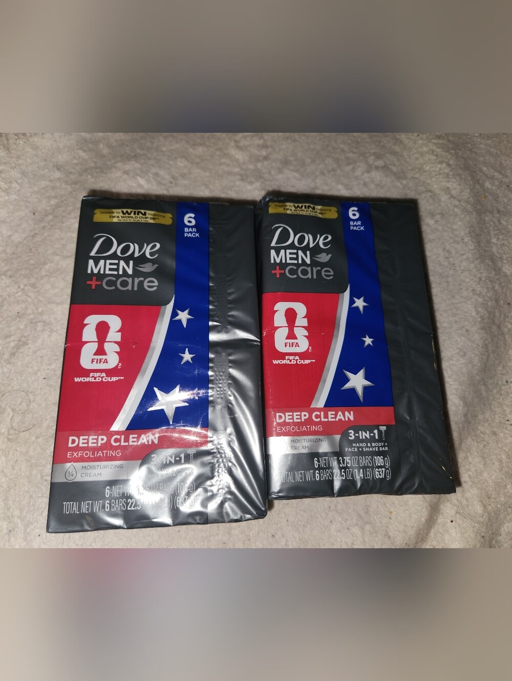Dove Men+Care Bar Soap - Black & Blue - 6 Pack